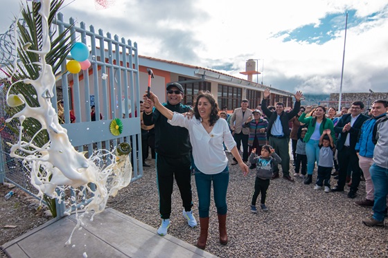 Alcalde provincial de Hualgayoc inauguró I.E.I. N° 558 San Juan de Cuñacales en Bambamarca